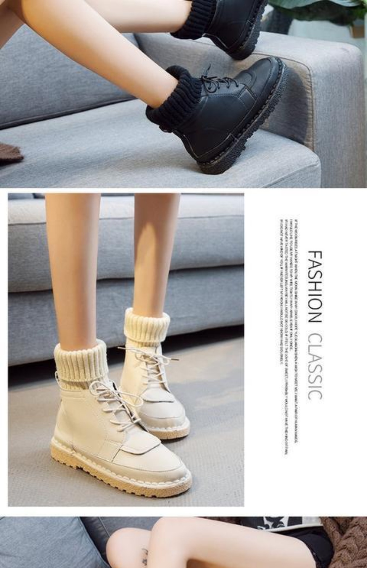 Mùa thu và mùa đông 2018 mới đôi bốt len ​​mới của phụ nữ boot