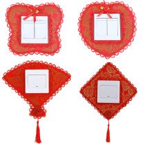 Switch sticker switch cover socket decorative lamp wall sticker switch protective cover modern simple switch cover lace fabric