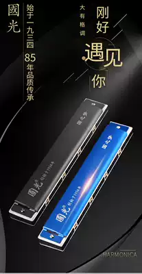 Douyin same Shanghai Guoguang hero 28 hole C tune harmonica polyphonic accent students adult junior professional musical instruments