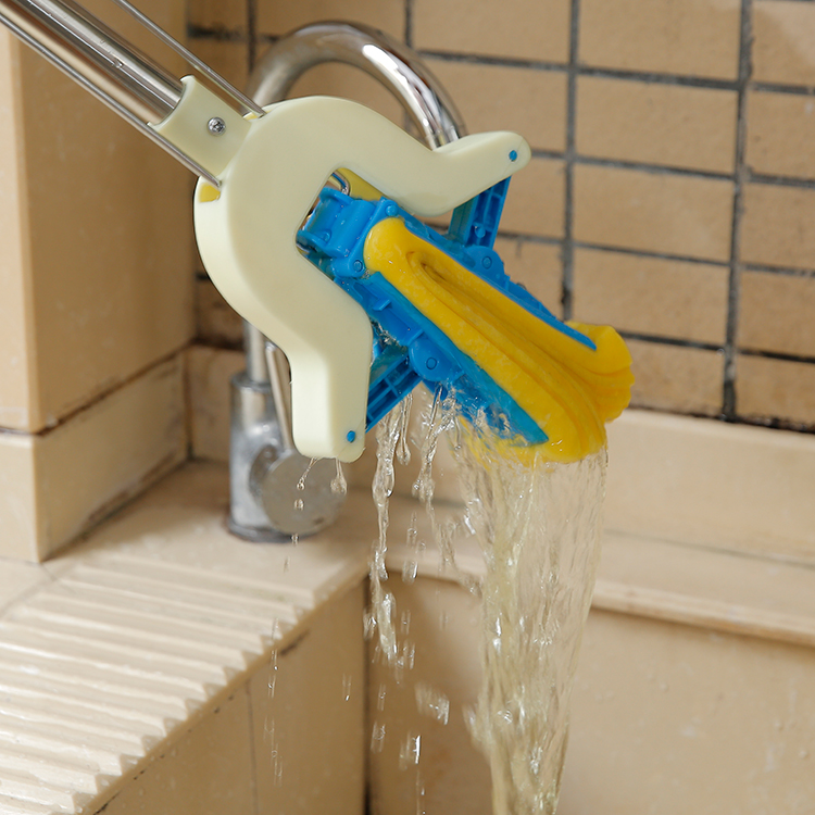 Hand-free household lazy glue cotton mop folded in half to squeeze water 23CM glue cotton head absorbs water and drags clean and squeezes water floor mop