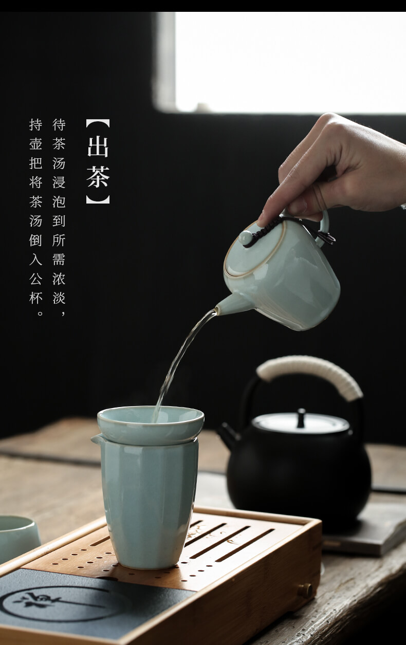 Ultimately responds to up teapot single pot of small open piece of jingdezhen ceramic filter tea household mini kung fu tea set by hand