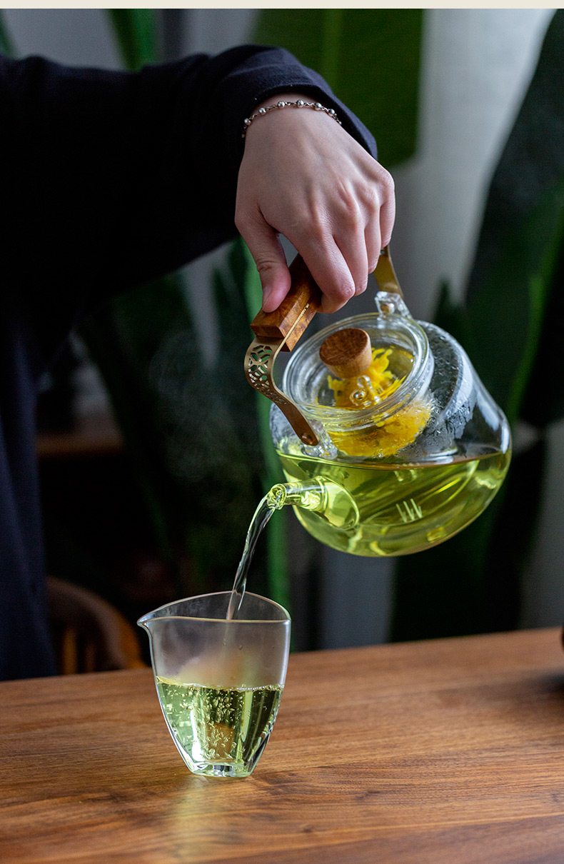 Ultimately responds to Pyrex cooking pot teapot transparent girder pot of large capacity electric TaoLu kettle boil tea ware