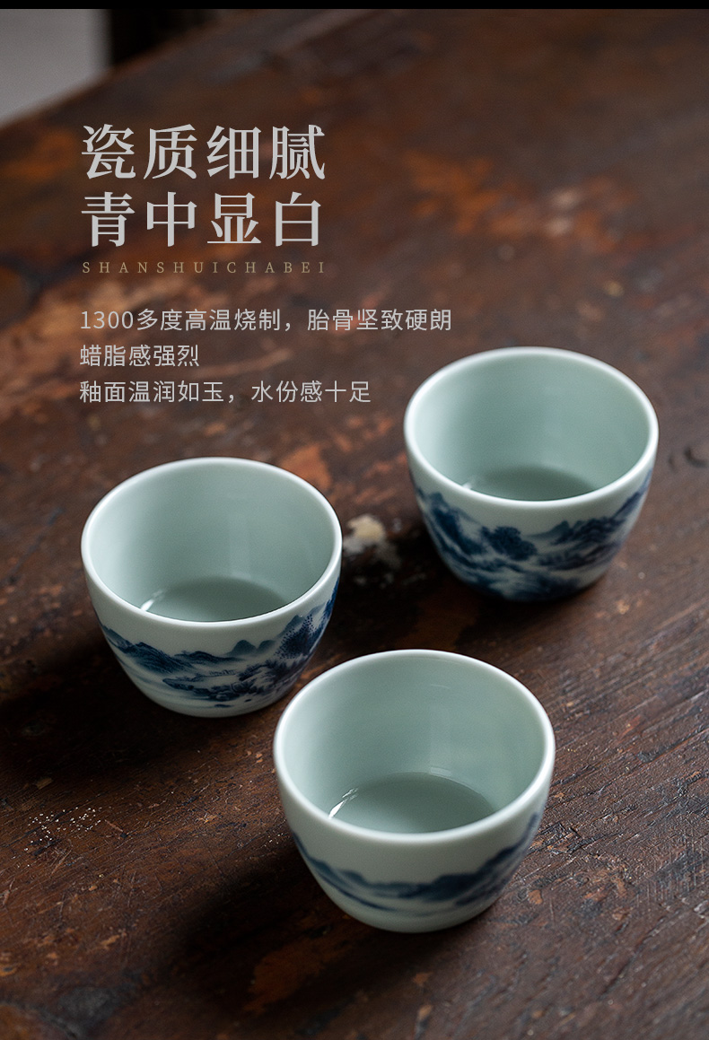 To a home owner drinks per single high - end glair tea cup sample tea cup cup jingdezhen porcelain of a character