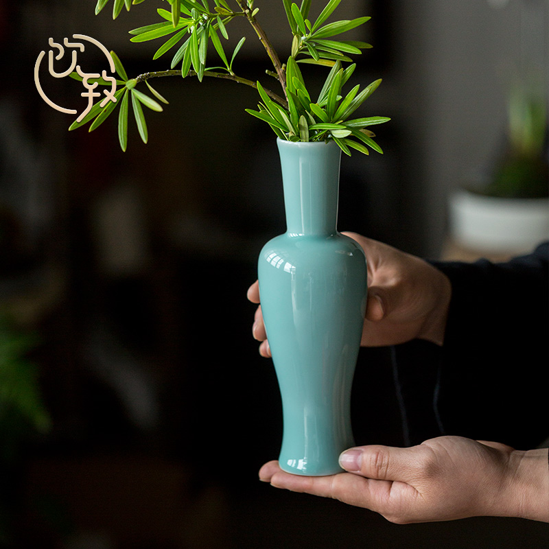 Ultimately responds to celadon vase furnishing articles flower arranging creative contracted sitting room tea table flower implement hydroponic floret bottle ceramic furnishing articles
