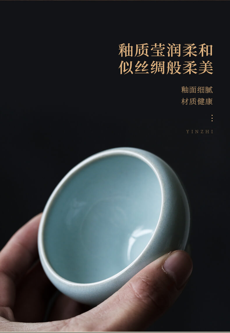 Ultimately responds to up ceramic cups master cup single CPU slicing can raise large sample tea cup single lamp that kung fu tea cups