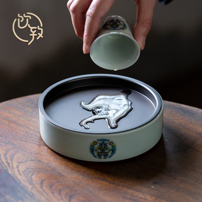 Ultimately responds to high - end glair pot bearing separation of jingdezhen ceramic cups tureen pot of water dry terms tray of tea set