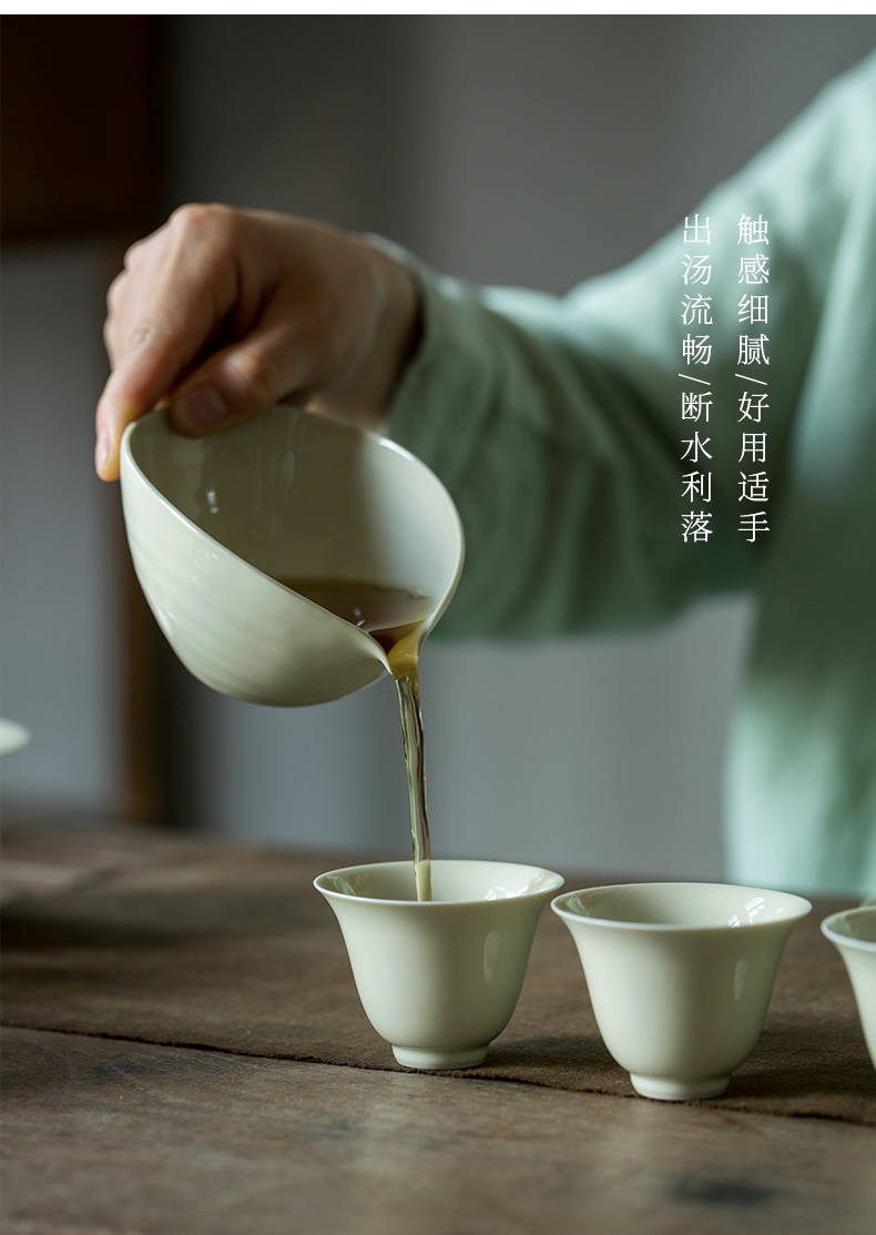 Ultimately responds to the six - party tea ware jingdezhen glaze household ceramics fair keller points and cup without the tea sea kung fu tea set