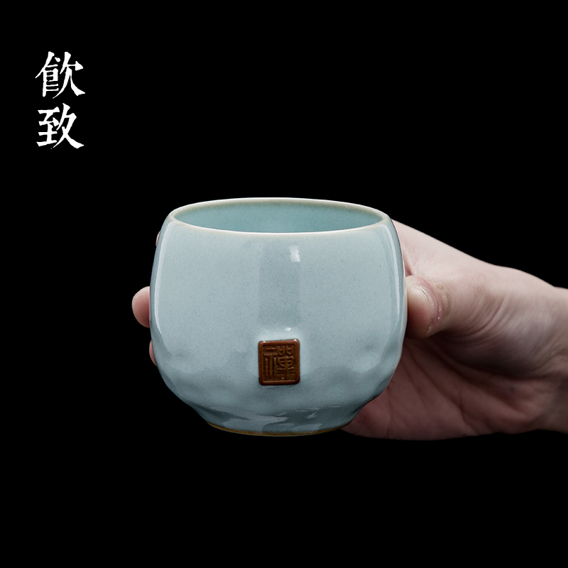 Ultimately responds to up ceramic cups master cup single CPU slicing can raise large sample tea cup single lamp that kung fu tea cups