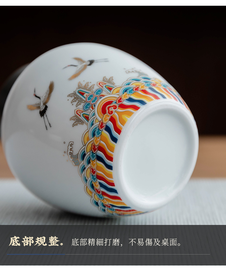 Ultimately responds to the tide of the wind home tea caddy fixings ceramics seal storage jar wake small tea POTS storage storehouse