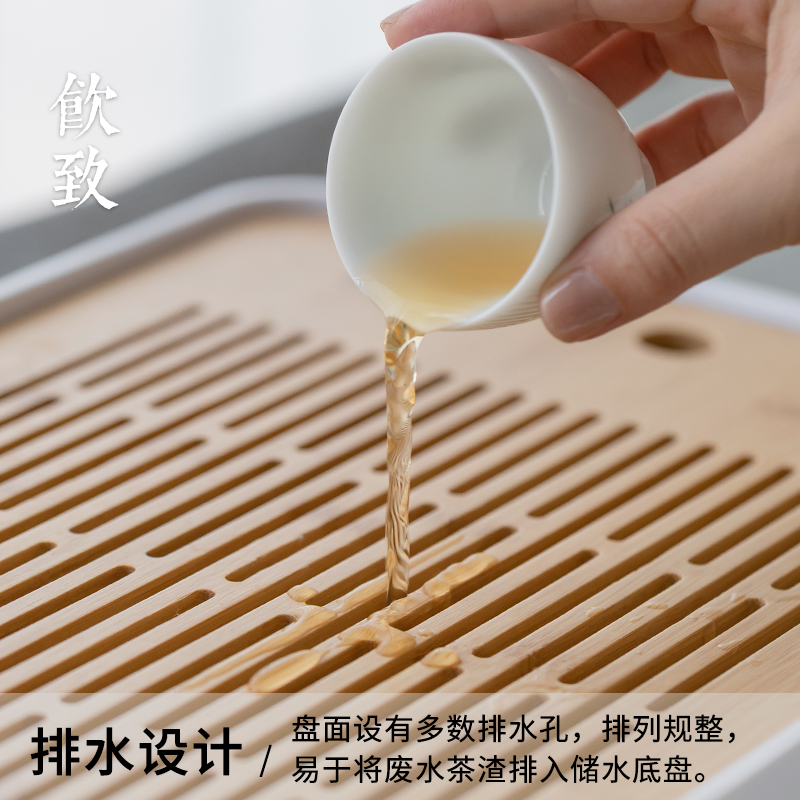 Ultimately responds tea set to suit the whole blue white porcelain Japanese kung fu little teapot set of ceramic tea caddy fixings bamboo tea tray