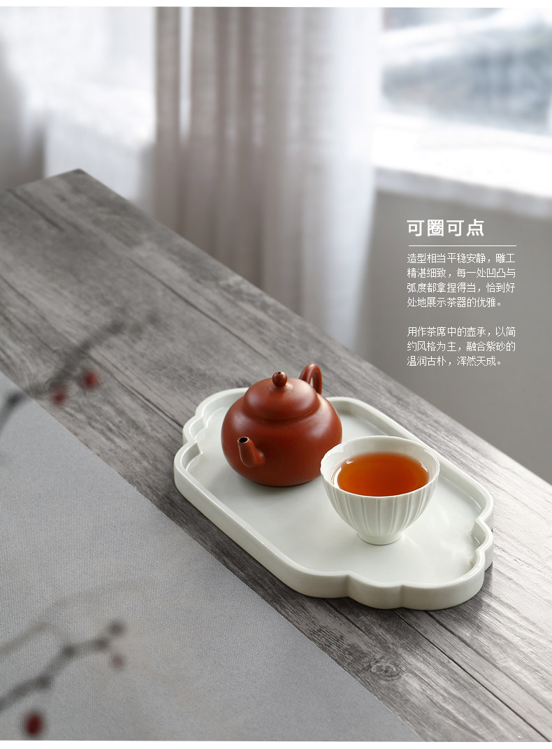 Ultimately responds to secret dry mercifully glaze pot bearing base plate of Japanese zen tea adopt ceramic tea set tea tea tray tea tray