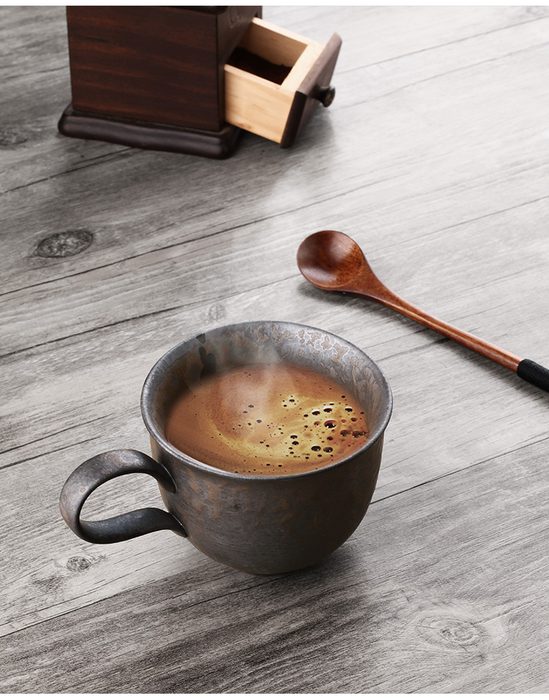 Ultimately responds to gold Japanese coarse ceramic keller retro keller hand coffee of tea cup of water glass ceramic individuals