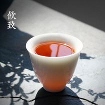 Drinking to DeHua white porcelain tea cup ceramic master Cup single cup small capacity household single Tea Cup Kung Fu tea cup