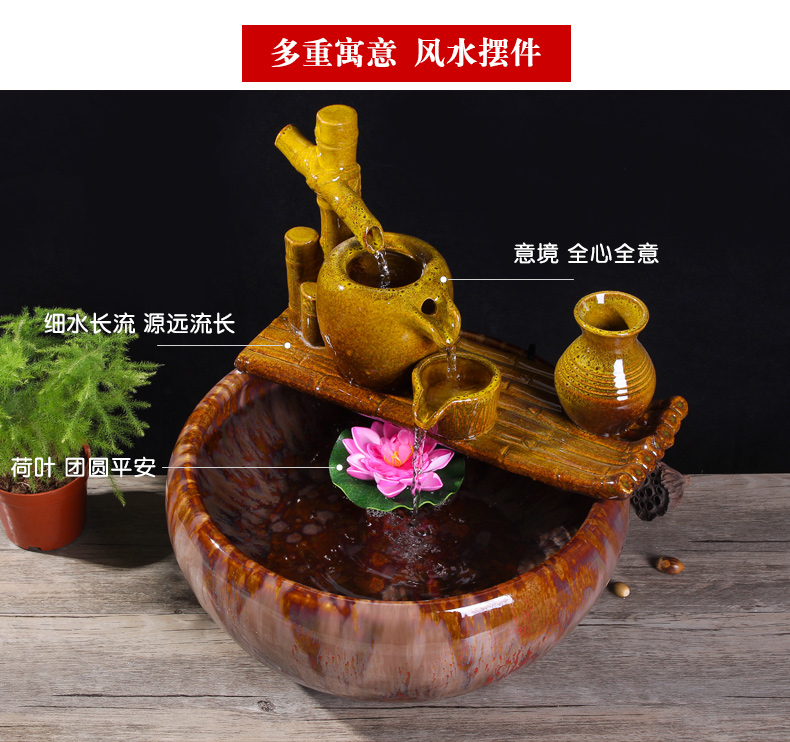 Package mail jingdezhen ceramic aquarium goldfish bowl lotus cylinder tortoise ceramic creative fish goldfish bowl aquarium