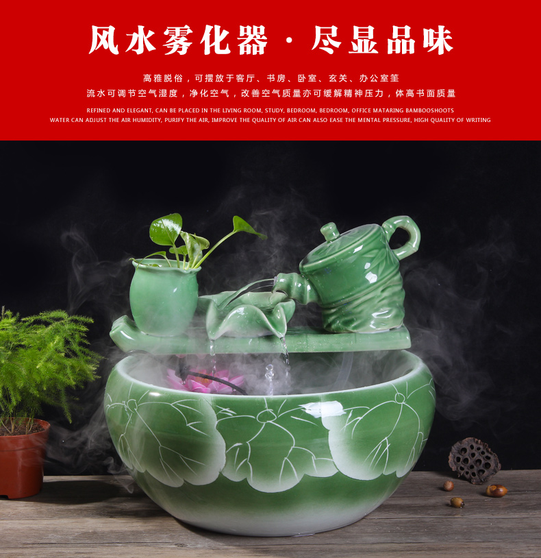 Package mail jingdezhen ceramic aquarium goldfish bowl lotus cylinder tortoise ceramic creative fish goldfish bowl aquarium