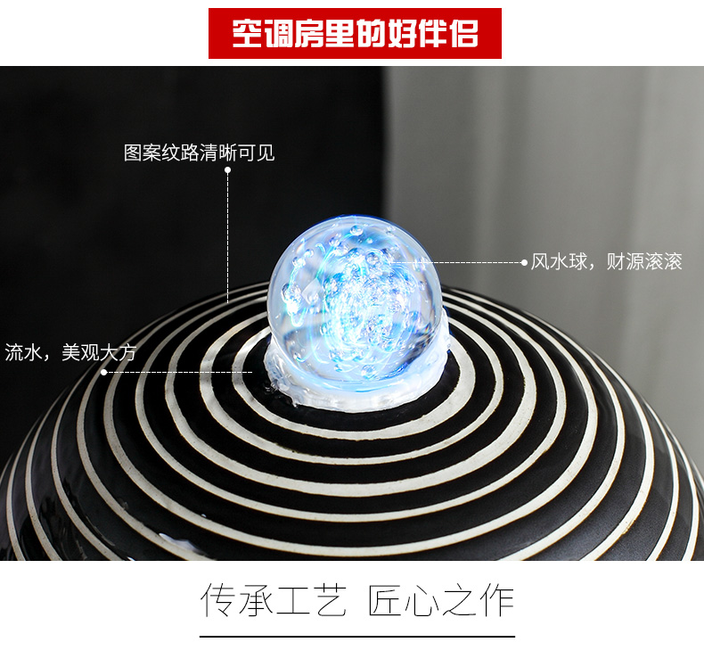 Jingdezhen ceramics fountain humidifier water tank fall pillar sitting room aquarium household act the role ofing is tasted