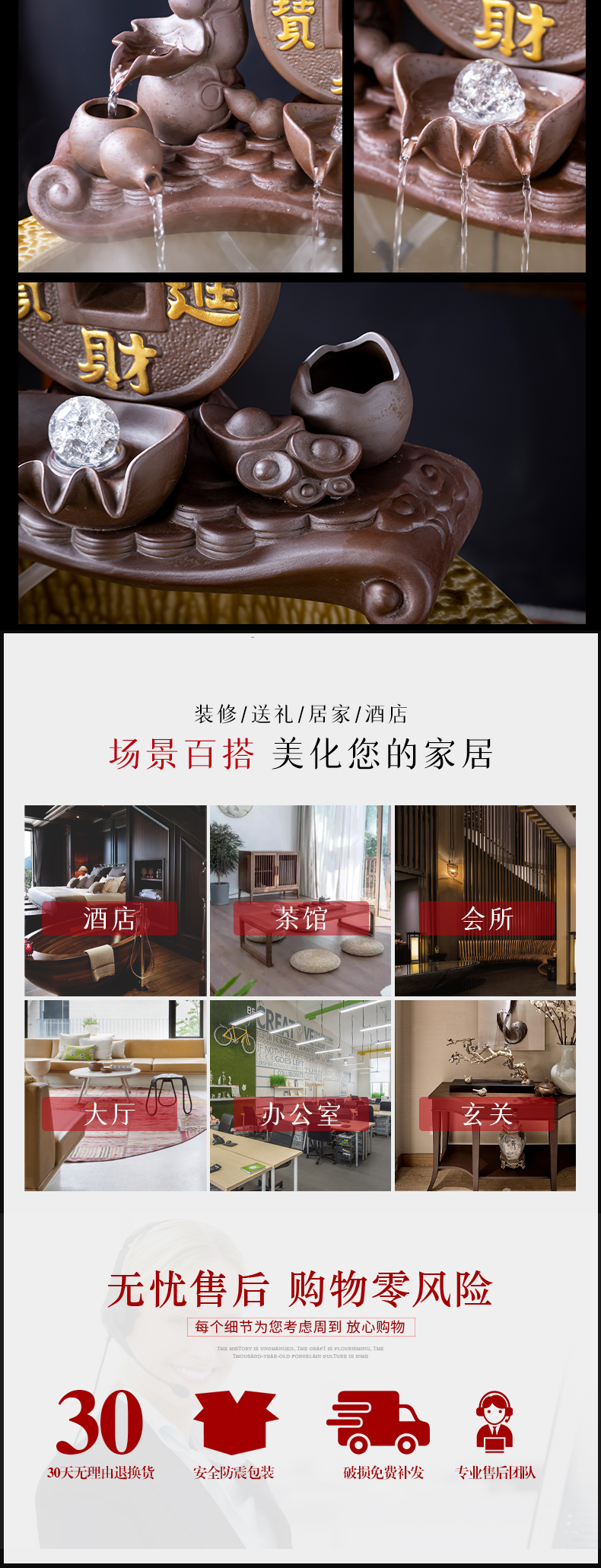 Jingdezhen ceramic goldfish bowl sitting room balcony office furnishing articles water tank filter yard is big fish bowl