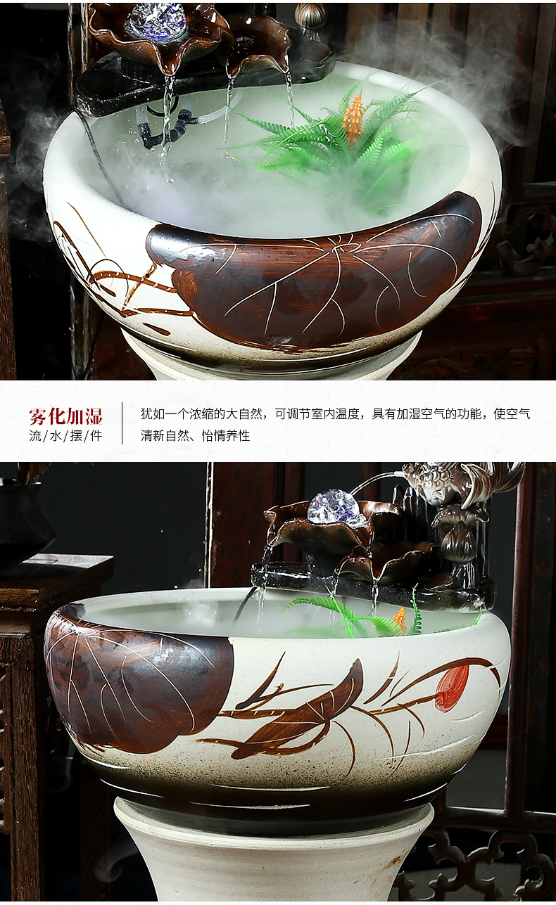 Aquariums sitting room ground household small ceramic water filters furnishing articles feng shui plutus aquarium