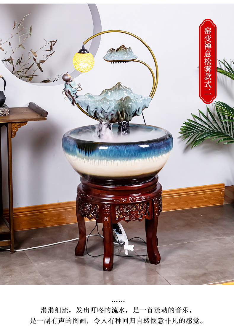 Cabinet ceramic up zen loose ground water fog a goldfish bowl sitting room porch jingdezhen ceramic cylinder fish bowl