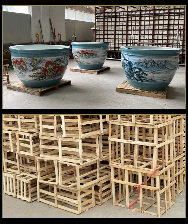 Package mail jingdezhen ceramic 1 meter to heavy dragon goldfish bowl the tortoise cylinder courtyard home water lily lotus sitting room