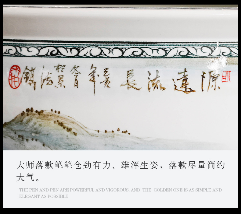 Jingdezhen packages mailed ceramic aquarium 1 meter extra large porcelain jar water lily basin courtyard lotus bowl lotus cylinder cylinder tortoise