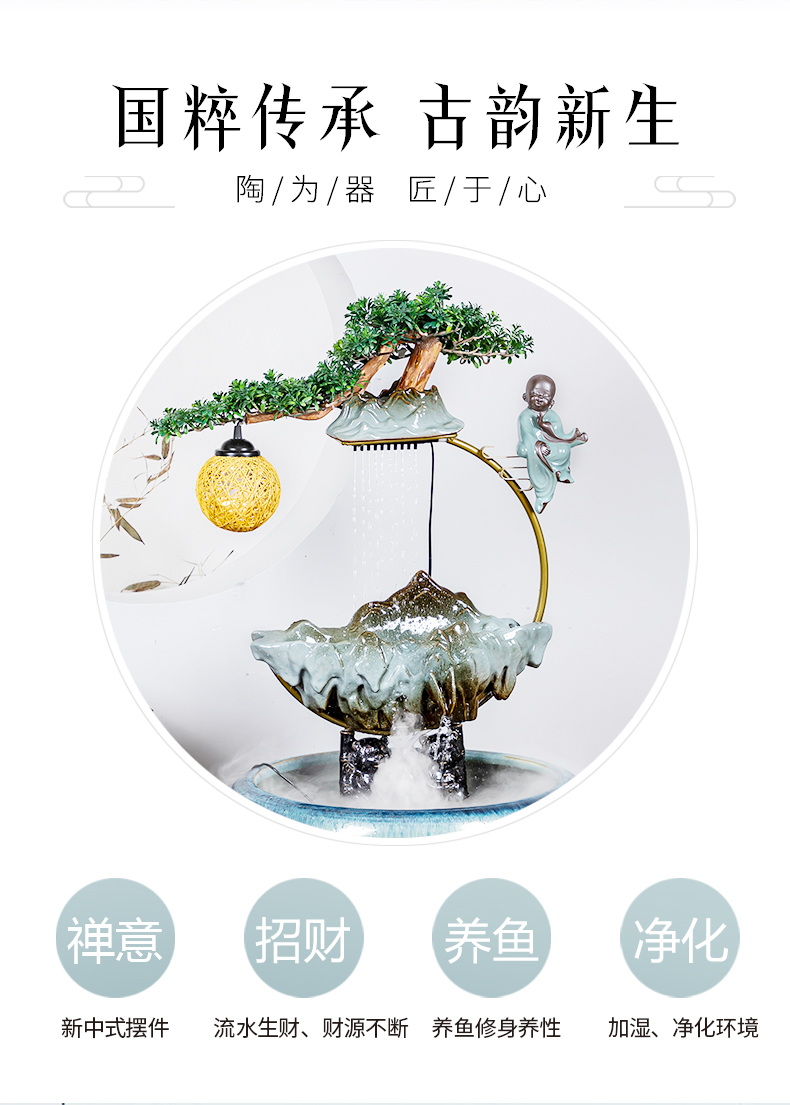 Cabinet ceramic up zen loose ground water fog a goldfish bowl sitting room porch jingdezhen ceramic cylinder fish bowl