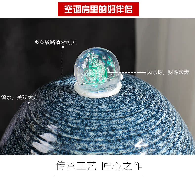 Jingdezhen to live in a small sitting room aquarium desktop furnishing articles ceramic water fountain creative version into gifts