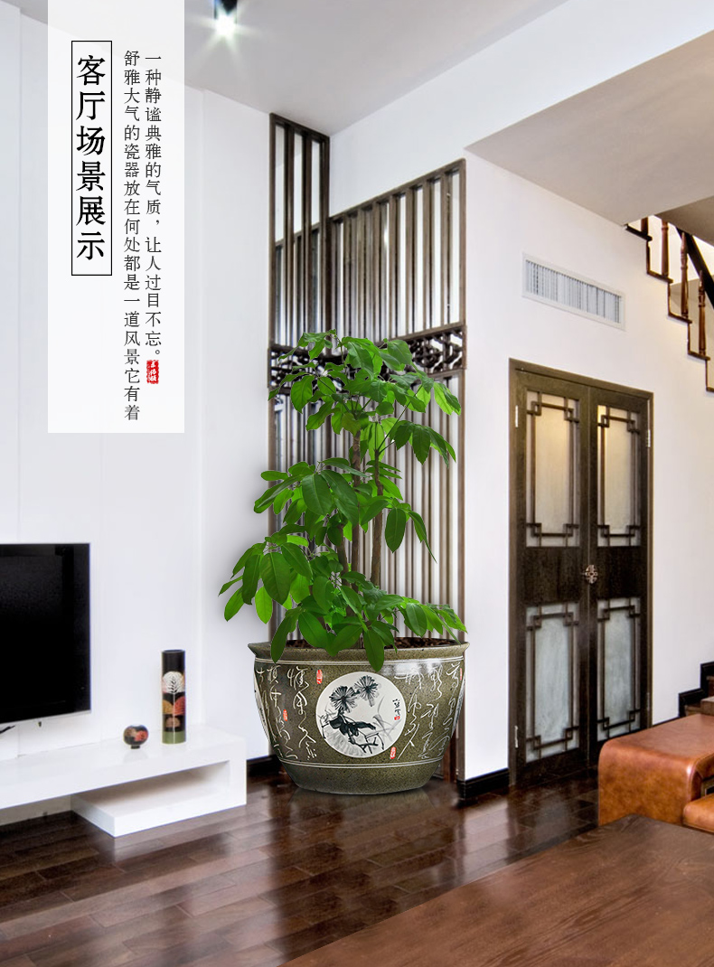 Packages mailed to heavy large porcelain ceramic aquarium fish basin fish GangPen basin of the lotus pond lily lotus garden home