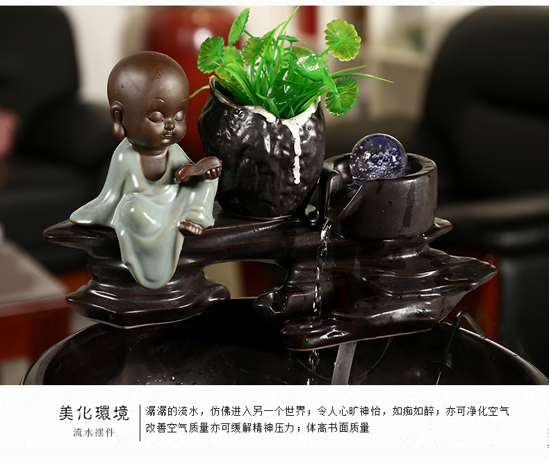 Restoring ancient ways furnishing articles fish creative water exchanger with the ceramics decoration aquariums small sitting room feng shui plutus humidifier