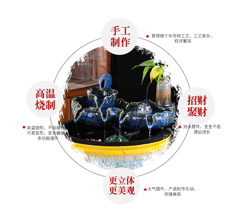 Jingdezhen ceramics pillar landing fish tank oversized LianHe flowerpot brocade carp cylinder goldfish bowl water lily bowl