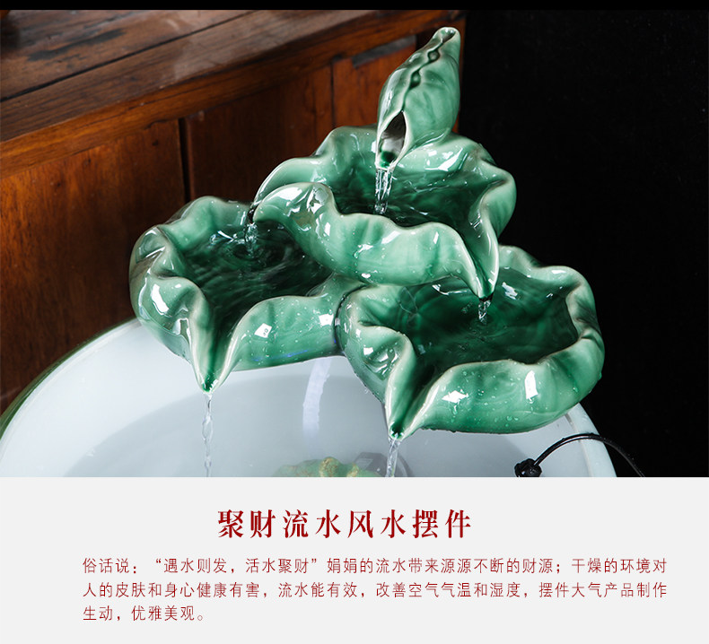 Jingdezhen ceramics pillar landing fish tank oversized LianHe flowerpot brocade carp cylinder goldfish bowl water lily bowl