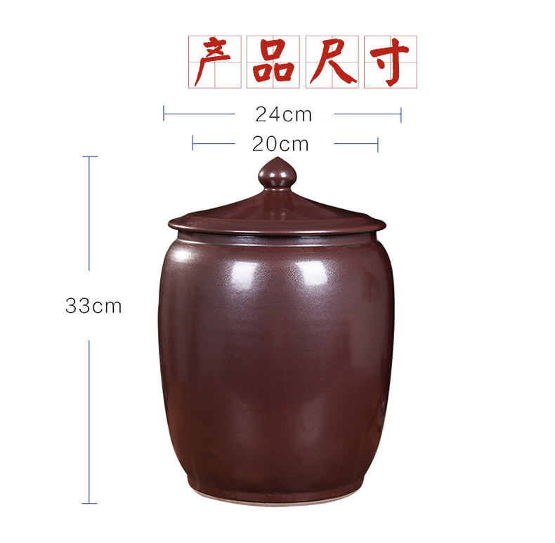 Jingdezhen household moistureproof ceramic cylinder barrel ricer box 20 jins 30 jins the loaded with cover cylinder tank rice storage tank