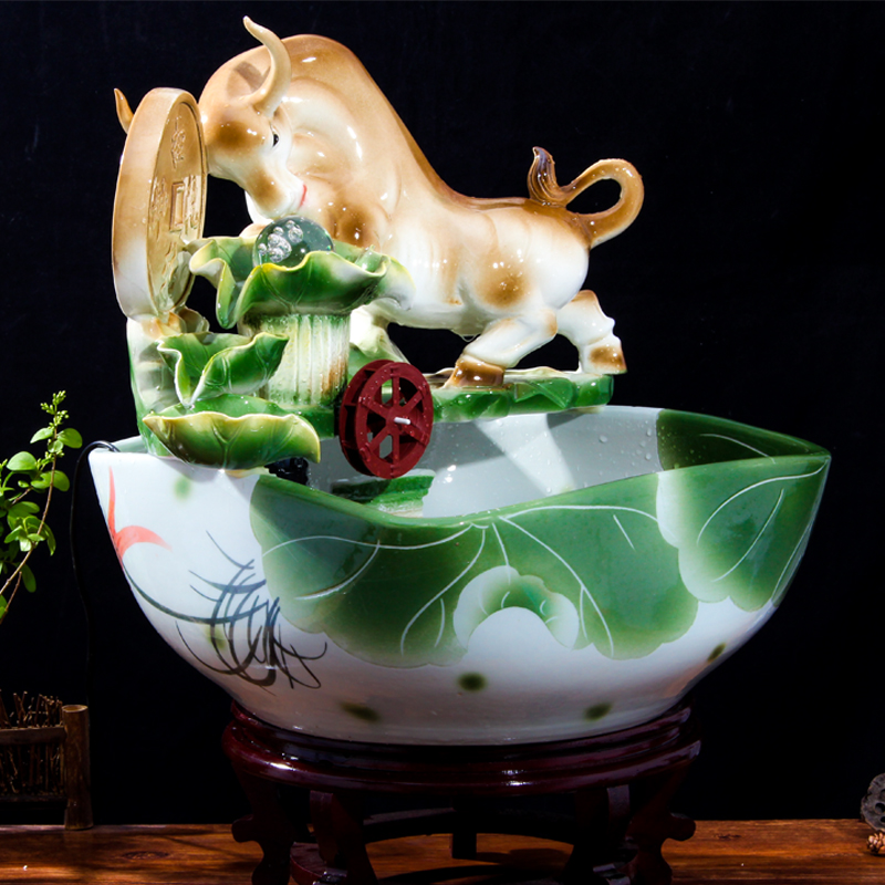 Art soul package mail profiled jingdezhen ceramic goldfish bowl the tortoise basin fish tank water lily feng shui