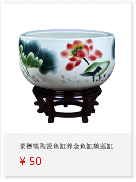 Jingdezhen ceramic aquarium fish bowl lotus pond lily blue turtles cylinder bowl lotus lotus basin landscape