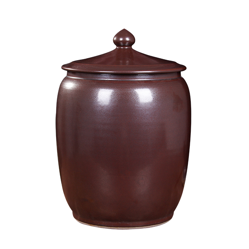Jingdezhen household moistureproof ceramic cylinder barrel ricer box 20 jins 30 jins the loaded with cover cylinder tank rice storage tank