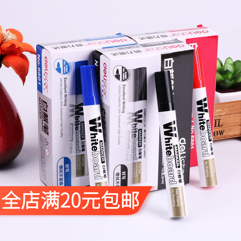 Able White Board Pen Right-hand Deli 6801 White Board Pen Alcoholic Whiteboard Special Pen Water-based White Board Pen