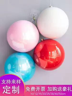Christmas decorative pearlescent big ball electroplated plastic ball 10-50cm ball mall hanging ceiling arrangement ceiling hanging ball