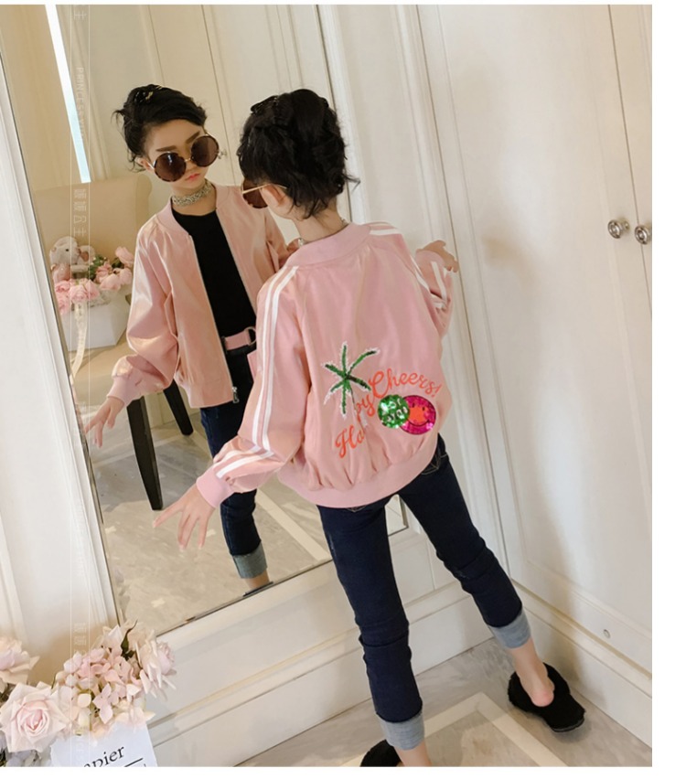 Áo khoác nữ công chúa Yuanyuan 2018 Mới thêu In Big Boy Hàn Quốc Áo bé gái Quần áo ngắn áo khoác trẻ em nam 12 tuổi