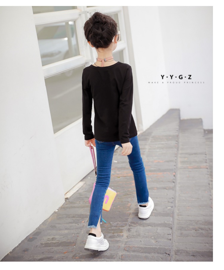 Quần bé gái quần jeans 2018 xuân mới quần trẻ em nữ quần bé gái nước ngoài quần bò bé gái 