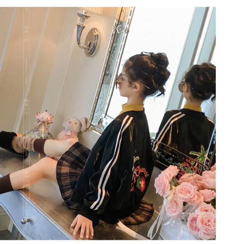 Áo khoác nữ công chúa Yuanyuan 2018 Mới thêu In Big Boy Hàn Quốc Áo bé gái Quần áo ngắn áo khoác trẻ em nam 12 tuổi