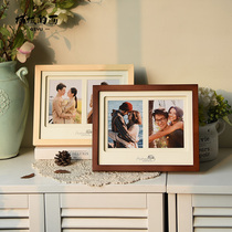 Dingyu solid wood modern simple cardboard creative photo frame set-up stage wedding photos male and female friends couples send multiple combinations