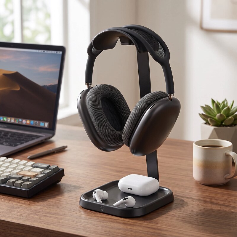 Headphone Stand, Universal Headphone Holder, Earphone Hanger, AirPods Max Desktop Storage Rack, Gaming Headset Storage Rack, Bluetooth Wireless Earphone Support Stand, Display Stand