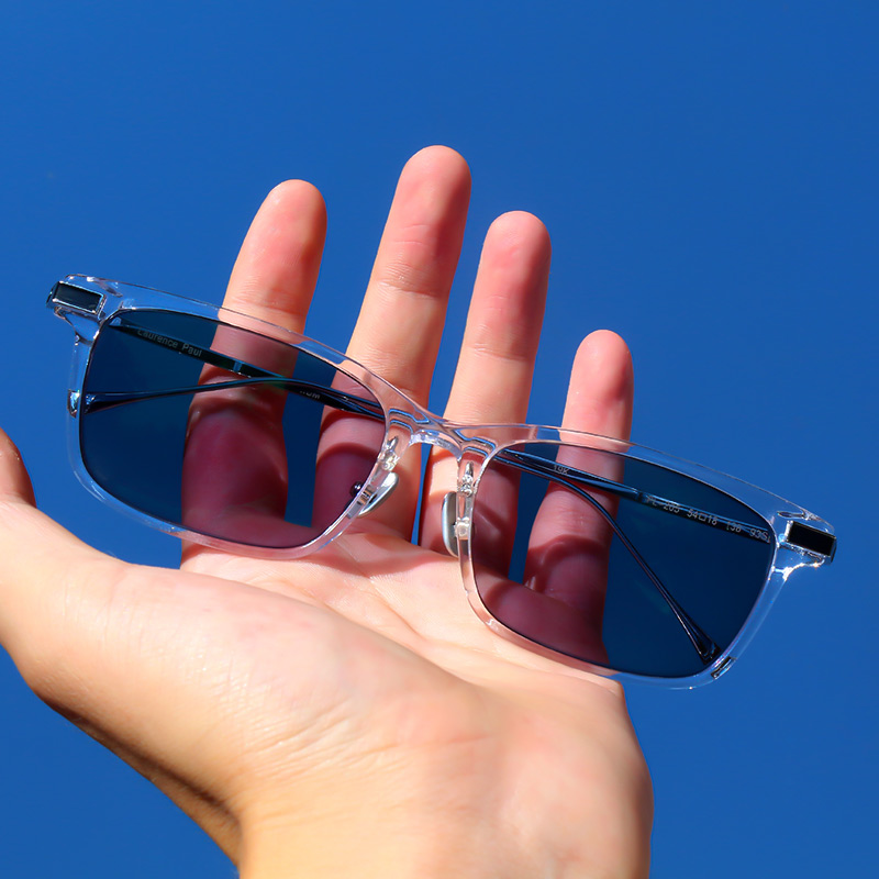 Ye beware of the same original pure titanium glasses designer square spectacle frame myopia anti-blue colour changing frames