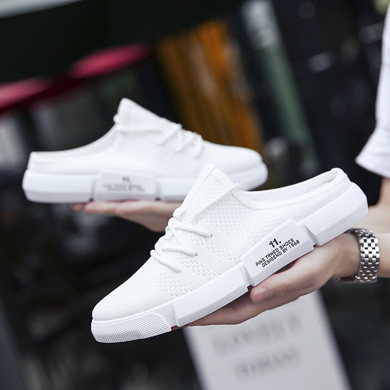 Beach Baotou slippers men's summer driving outside wearing net red fashion sandals and slippers light lazy half drag heelless sandals