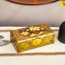 Pingyao lacquerware jewelry box handmade jewelry three gold high grade small exquisite storage box high grade bridal knot engagement gift