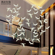 Resin plating ceiling aerial hanging seagulls bird ornaments creative art Top hanging ornaments