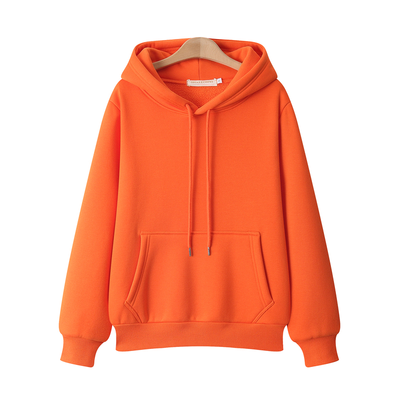 Spring and Autumn Sweatshirt for Women 2026 New Style Pure Cotton Fleece-Lined Hooded Loose Popular American Style Regular Shoulder Thin Trendy Winter Jacket