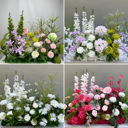 婚庆挂花千代兰地排花订婚宴路引花仿真花假花中式婚礼橱窗布置