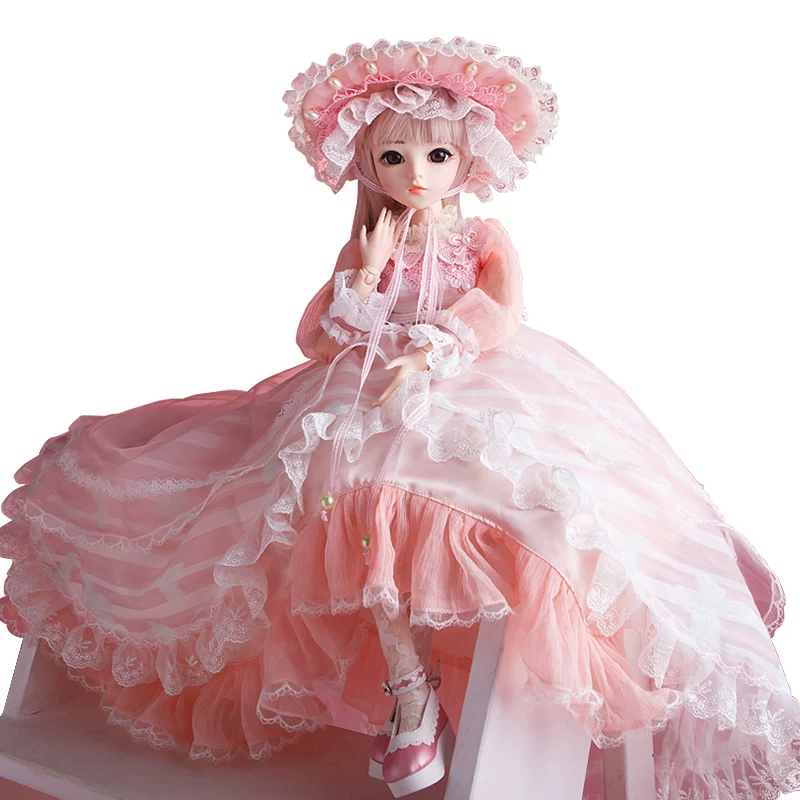 Кукольная одежда Дорис Китти 60 см, платье для куклы BJD с 3 точками сочленения, свадебное платье