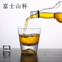 Japans Mount Fuji Cup whisky wine glass creative cocktail Cup personality snow mountain cup crystal glass cherry blossom water Cup